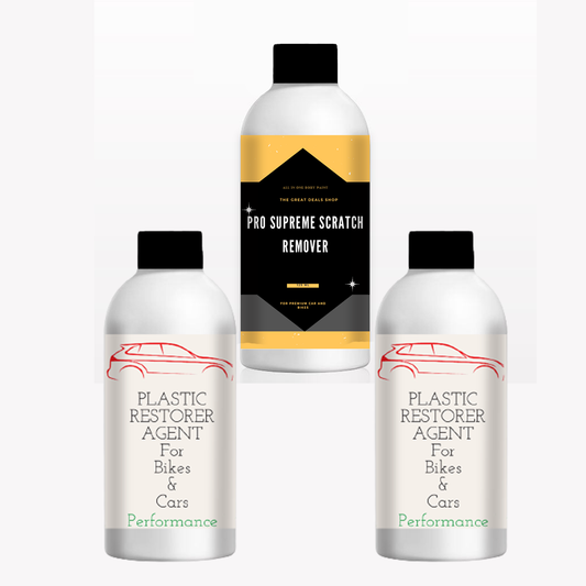 Scratch Remover + Plastic Parts Refurbish Agent (Special Deal Combo)